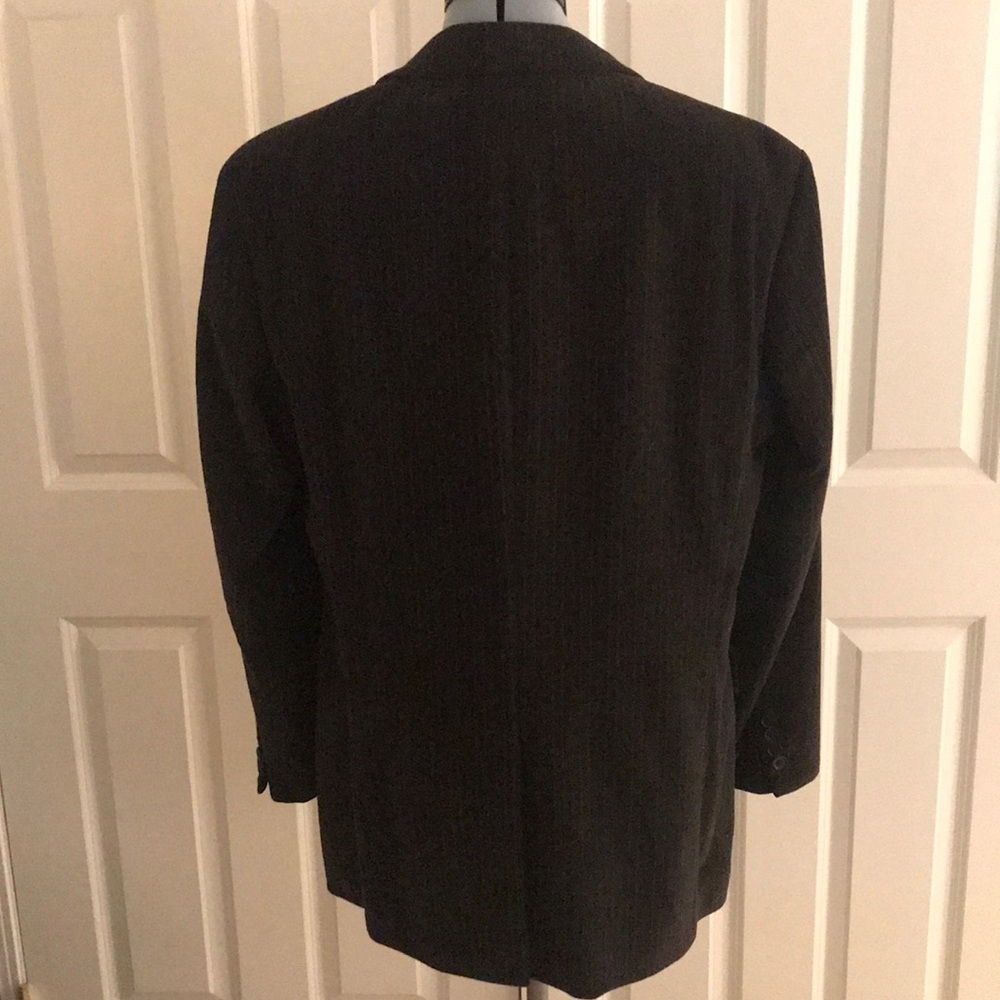Hugo Boss Sunderland Velvet Striped Jacket Sport Coat Black w/ Brown Str… - Picture 3 of 16